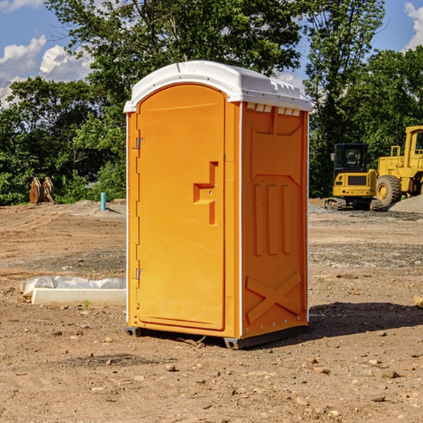 how often are the porta potties cleaned and serviced during a rental period in Rochert